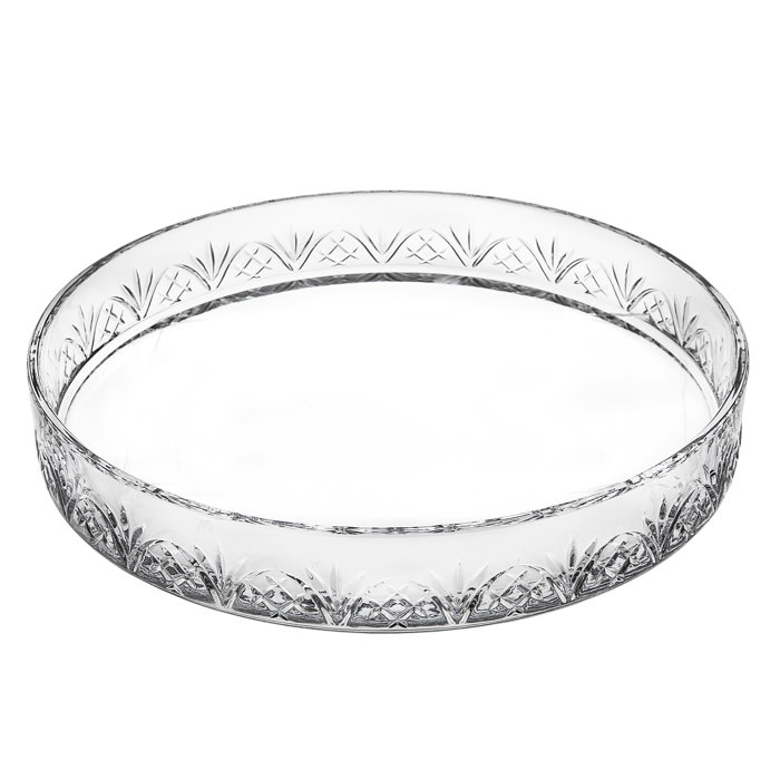Godinger Silver Art Co Dublin Crystal Round Tray & Reviews Wayfair